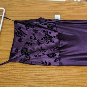 Full length purple dress